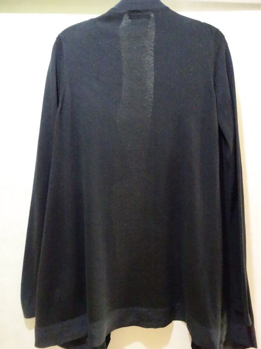 Massimo Dutti sweter, narzutka, czarny obszyty jedwabiem r. S
