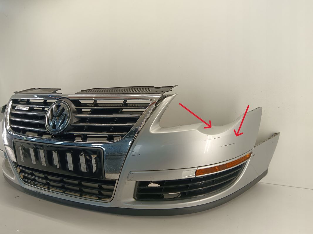 Zderzak Przedni Przód Grill Vw Passat B6/05-10 La7w