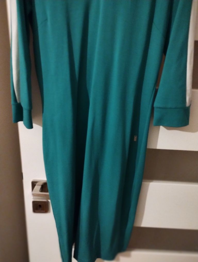 Sukienka zielona Midi L święta lampasy tkmaxx