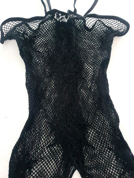 Bielizna erotyczna erotic set czarny siatka kombinezon 38 m 40 l 36 s