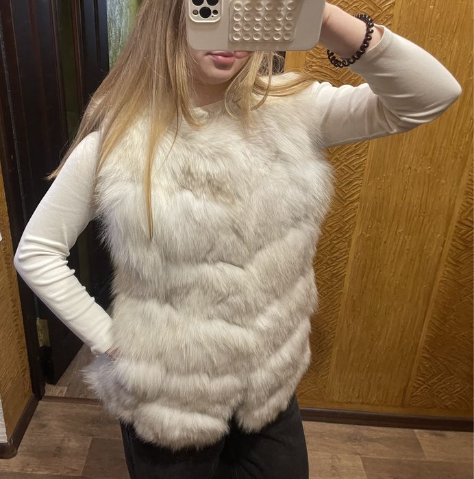 Жилет з песця натуральний