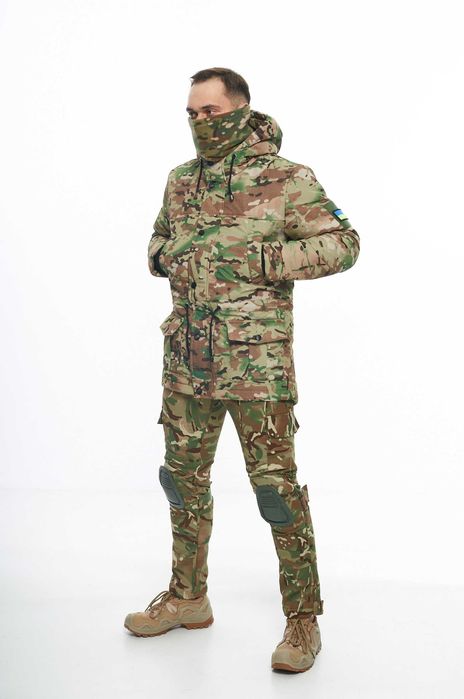 Військова форма зимова тепла мультикам парка та штани з наколінниками