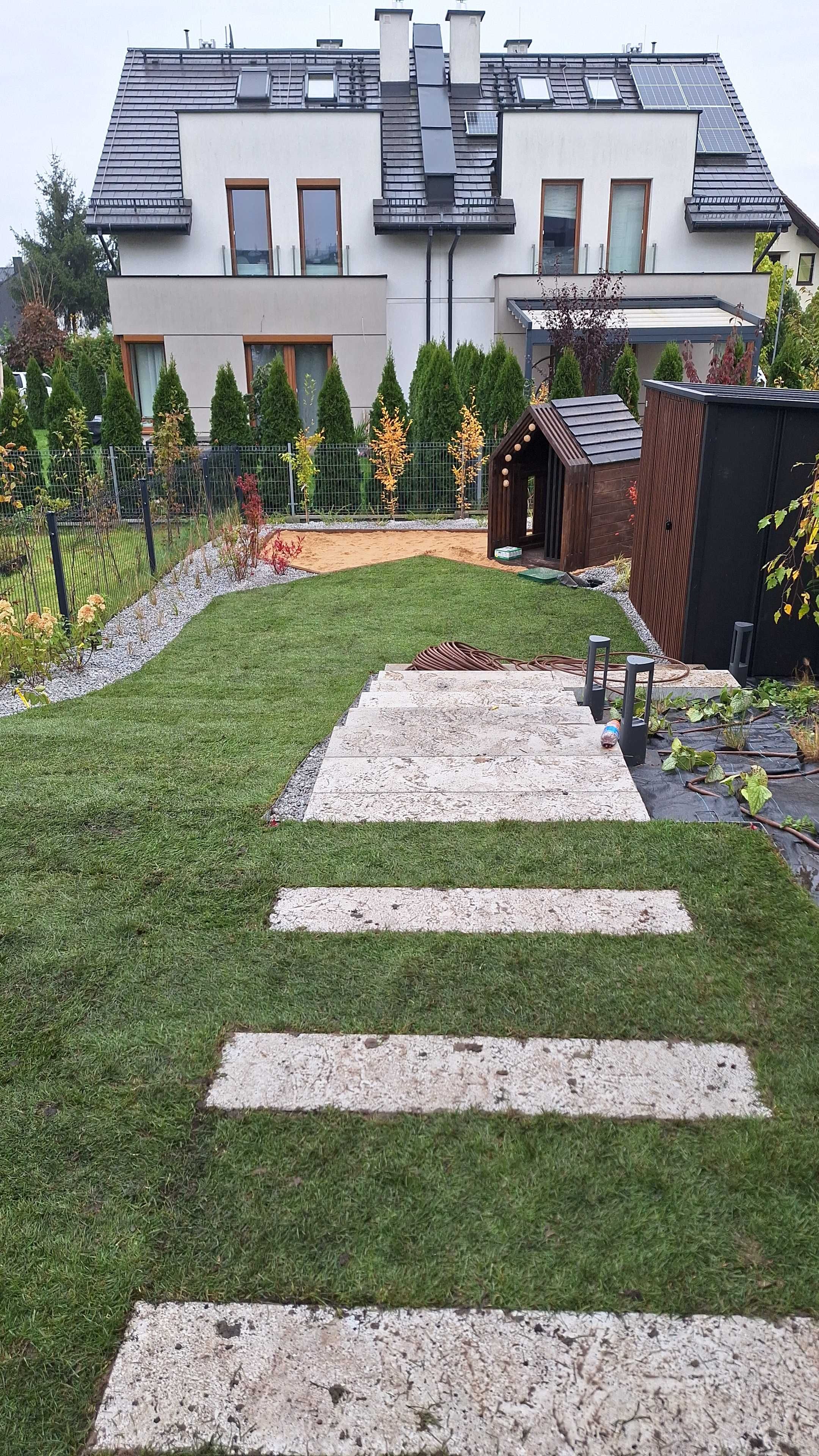 Ogrody, zakładanie trawników, systemy nawadniania, tarasy .
