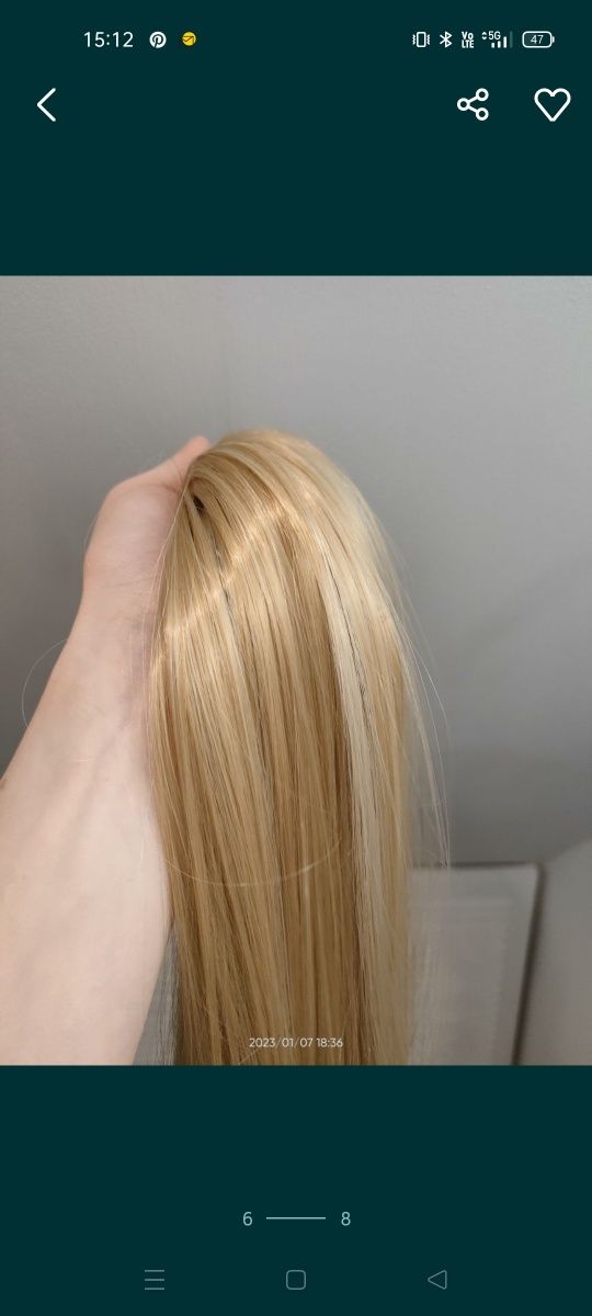 Kucyk syntetyczny jasny blond