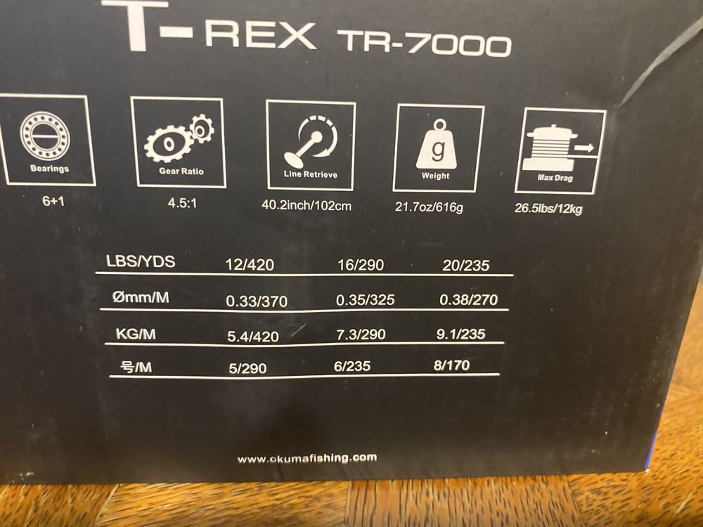 Okuma T-Rex kołowrotki