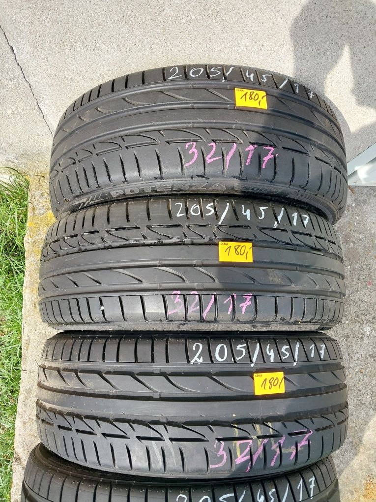 4x205/45r17 Bridgestone Potenza 17rok. Nowe!