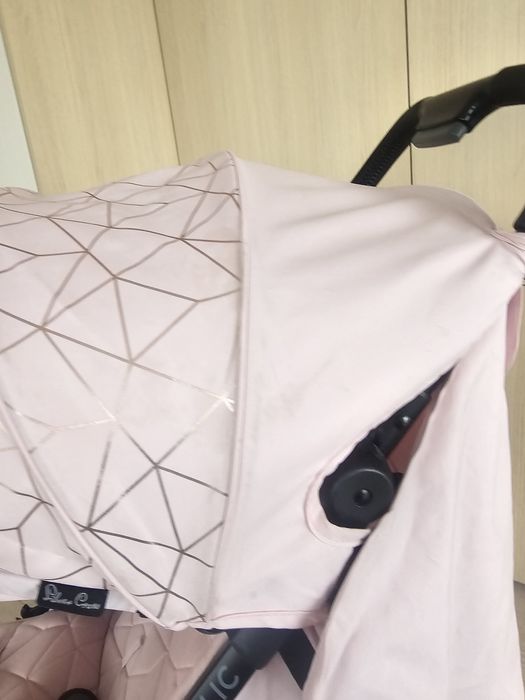 Wózek silver cross clic rózowy bagaż lotnisko