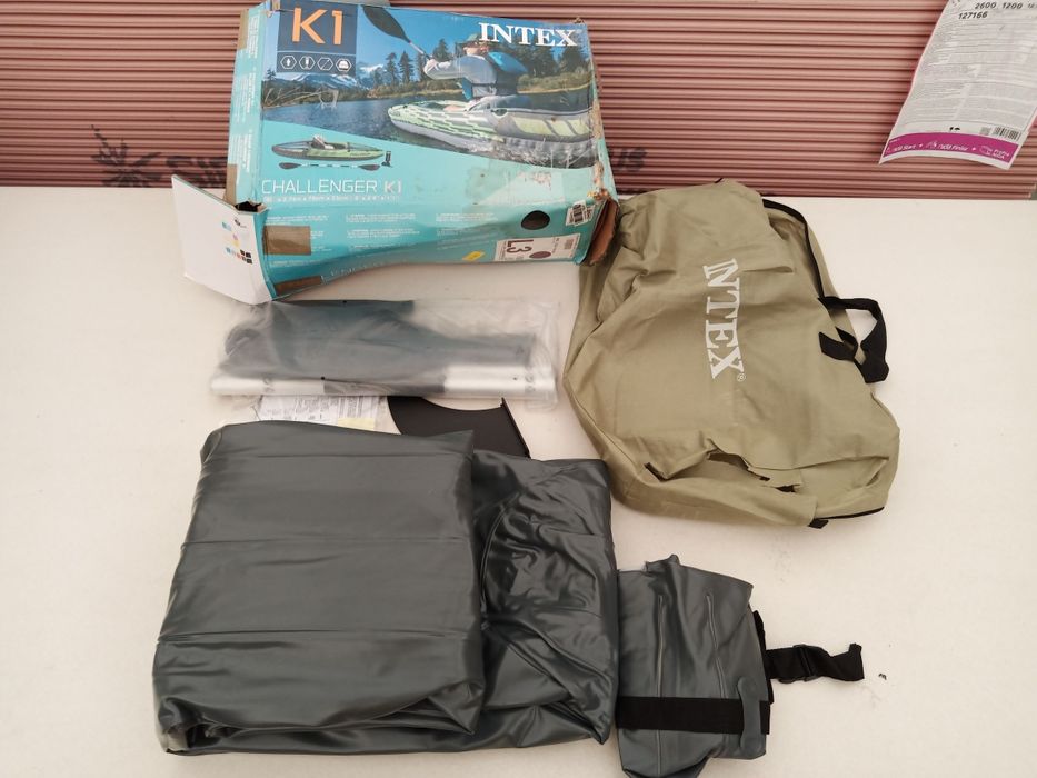 Dmuchany kajak INTEX Challenger K1 pneumatyczny 1 osobowy Nowy wiosło