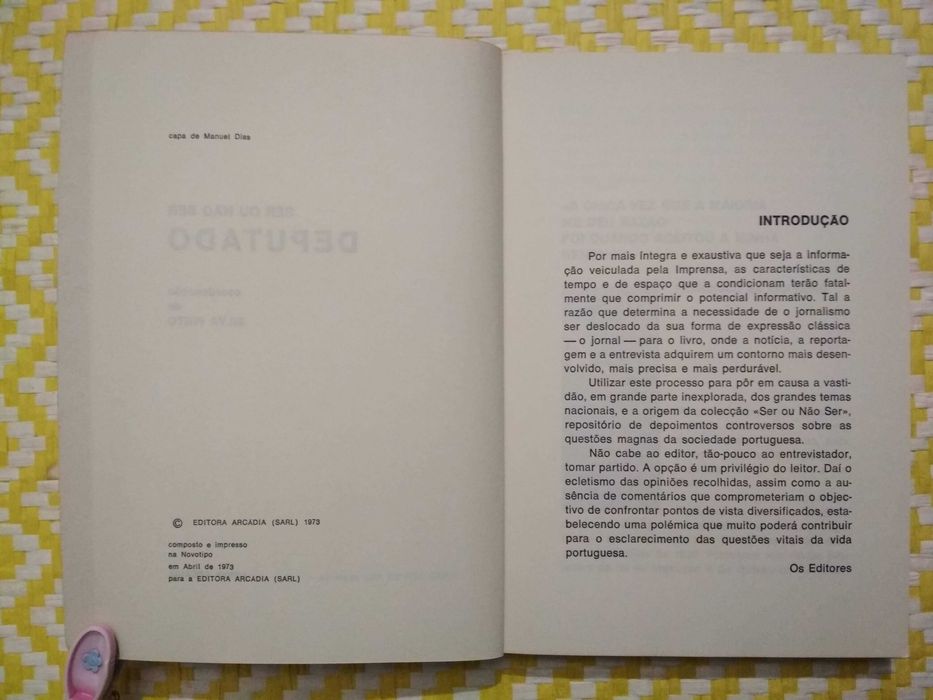Ser ou não ser Deputado
Autor: Silva Pinto