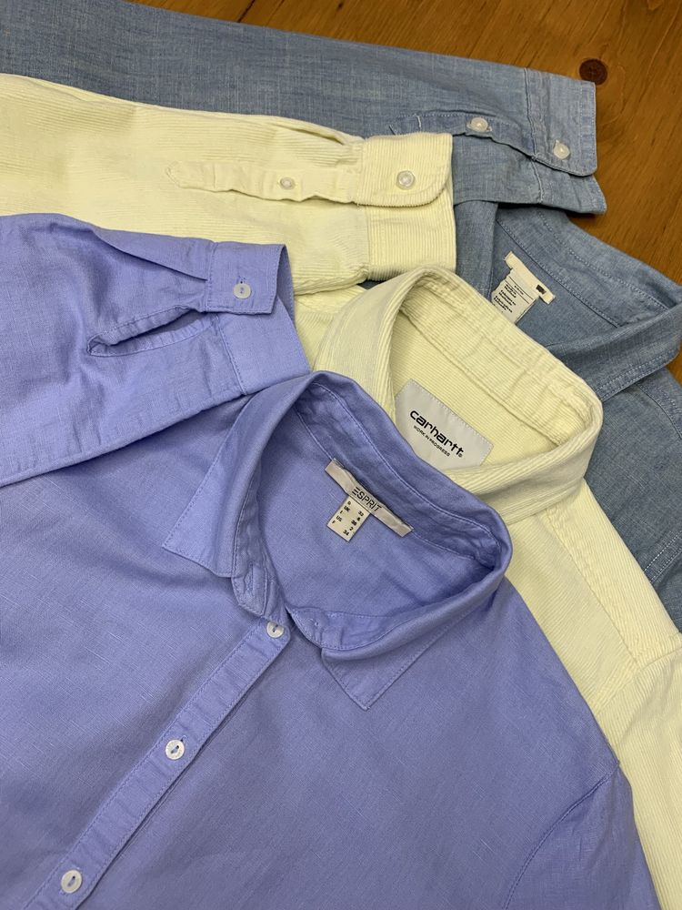 United colours,Carhartt, Levis сорочка льон/котон S/M