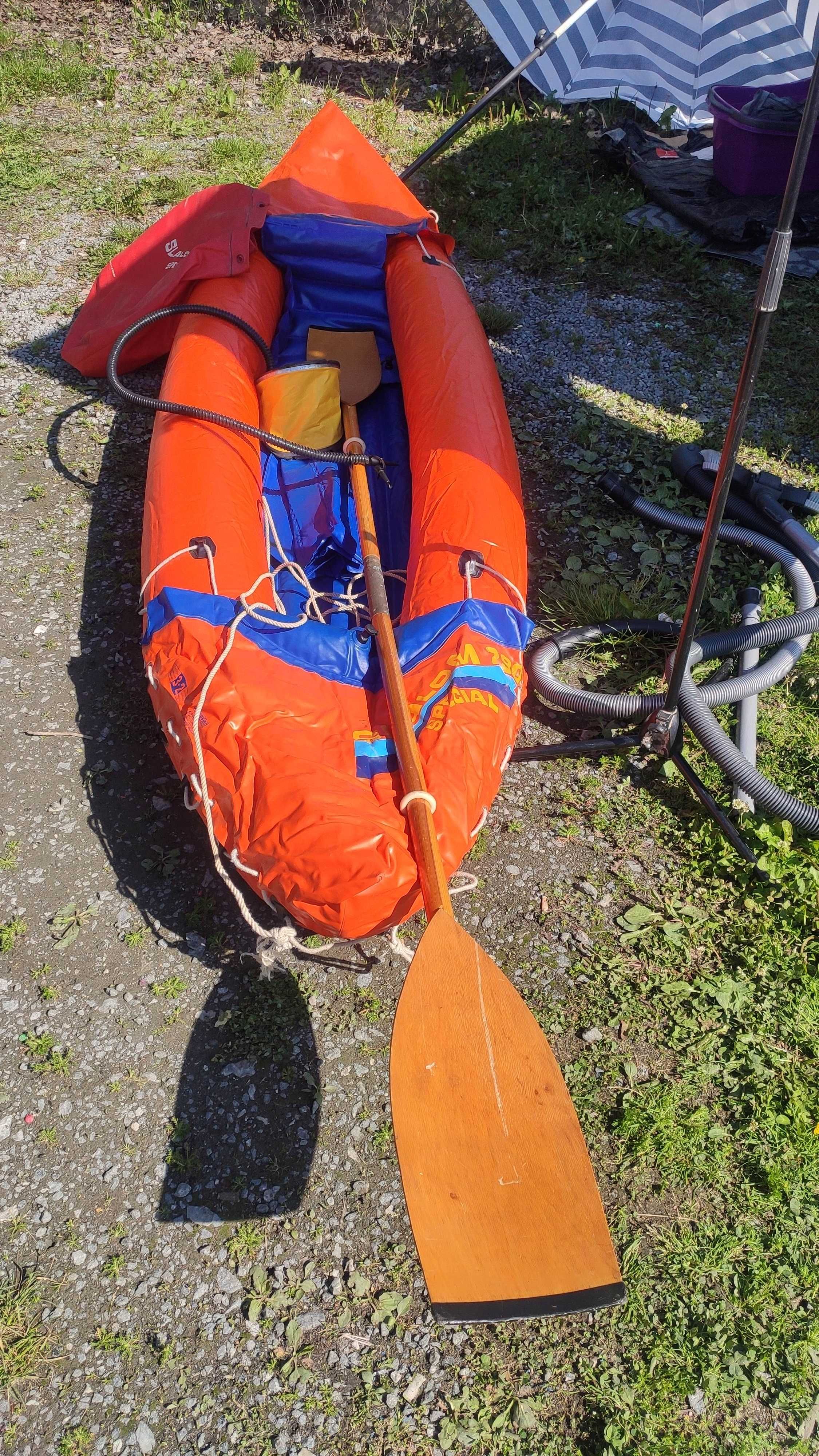 kajak dmuchany długości 270 cm , komplet