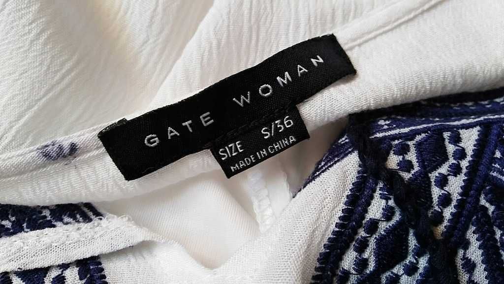 GATE WOMAN sukienka/tunika boho HAFT chwosty 36 S
