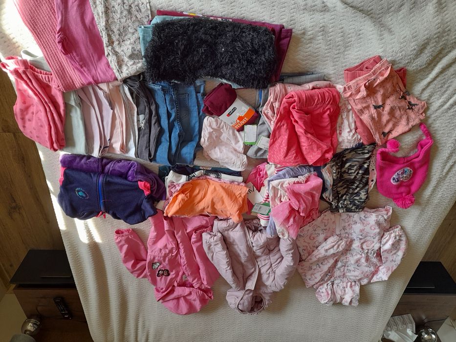 Mega paka paczka ubrań r. 110 116 dziewczynki wiosna lato kurtki bluzy