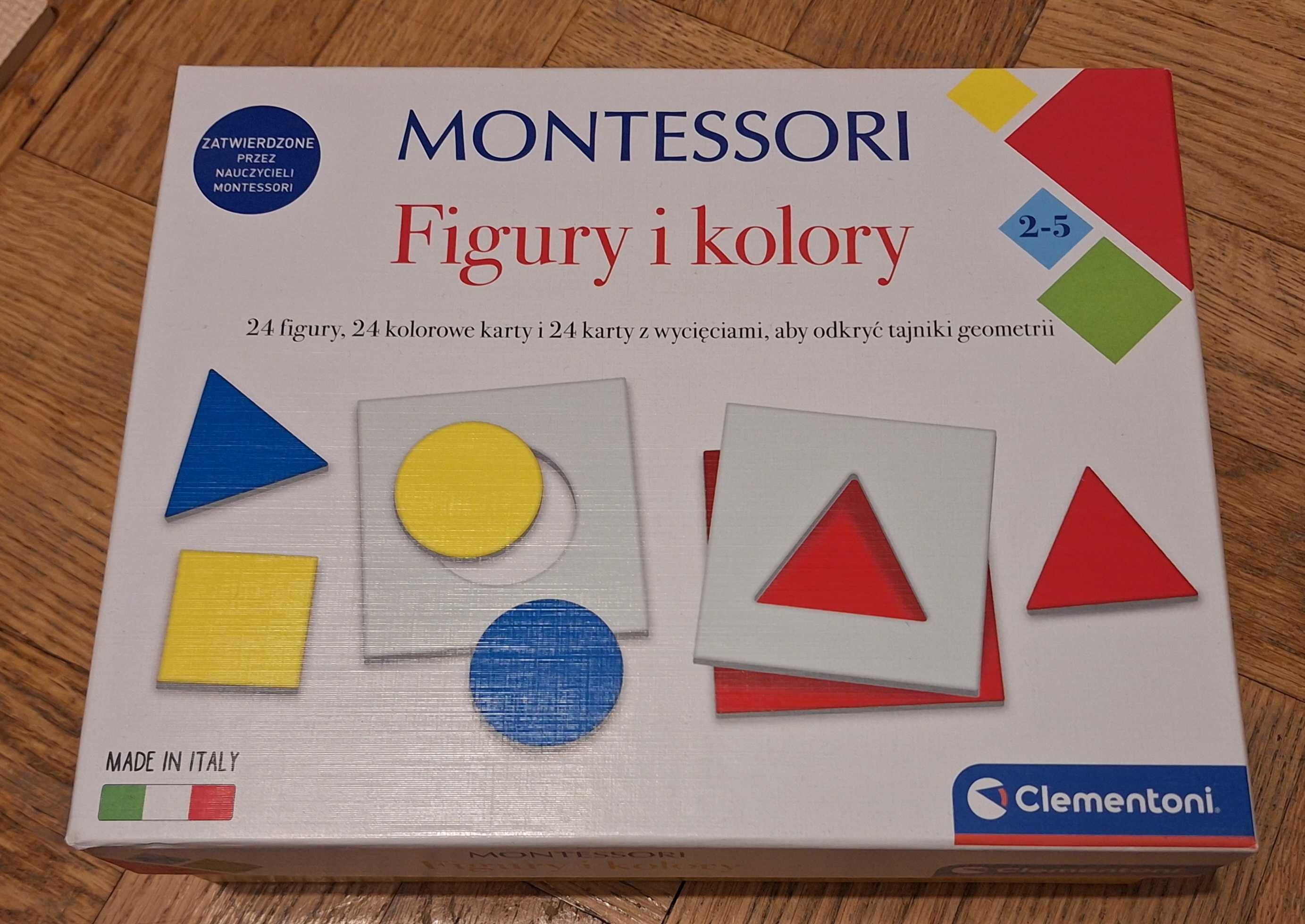 Montessori figury i kolory. Clementoni zabawka gra.