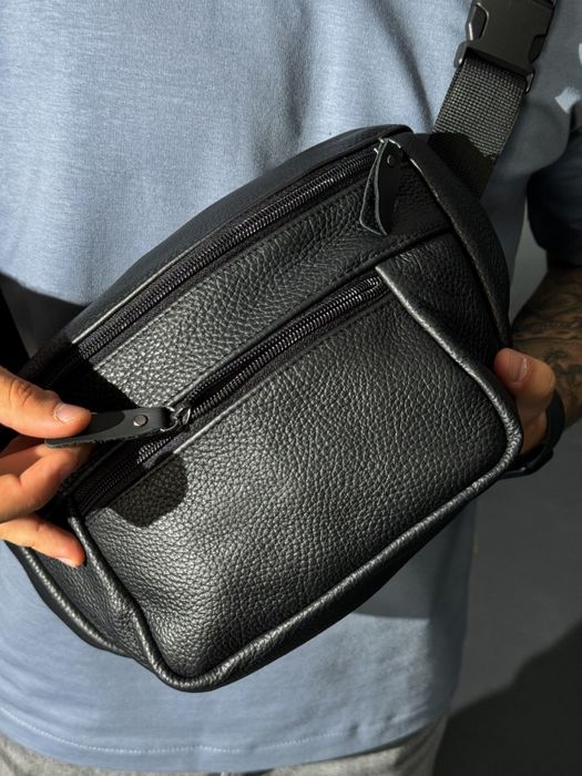 Шкіряна чоловіча сумка бананка|мужская кожаная сумка бананка барсетка