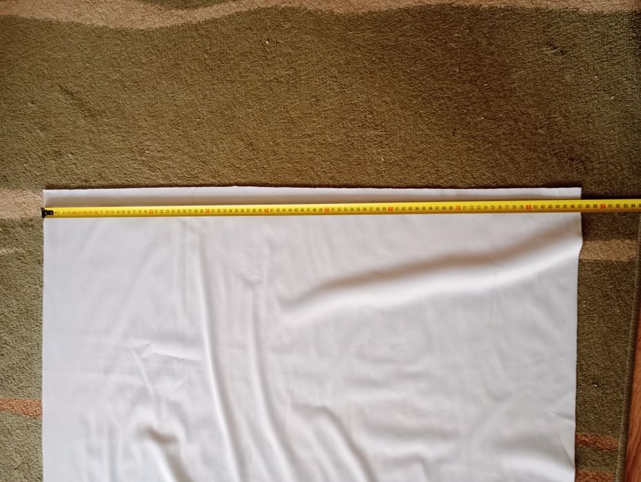 Obrus biały 120cm x 87 cm - materiał na obrus + większy