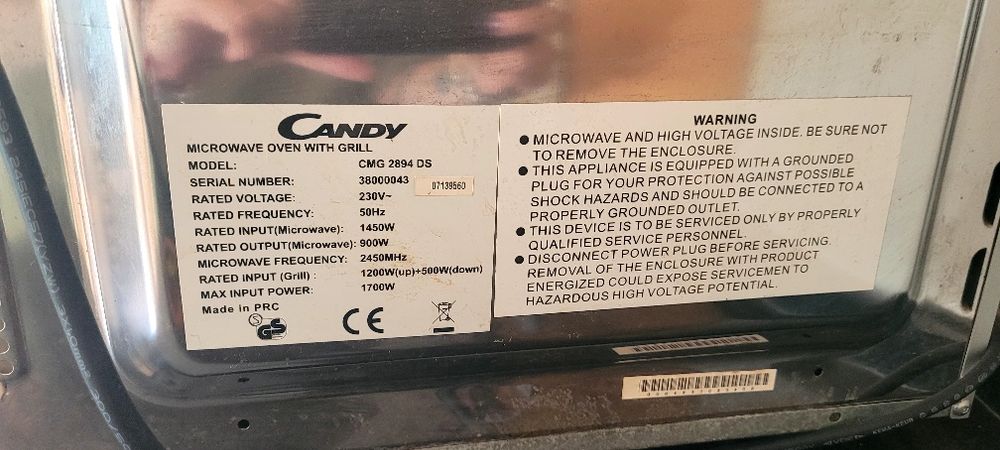 Microondas cinzento Inox