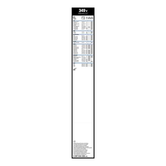 2 escovas limpa vidros BOSCH CLEARVIEW 363V 575 mm / 349V 530 mm Smart