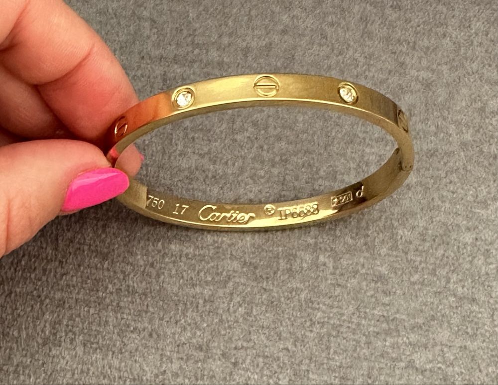 Bransoletka cartier stal 316L złota 16,17,19