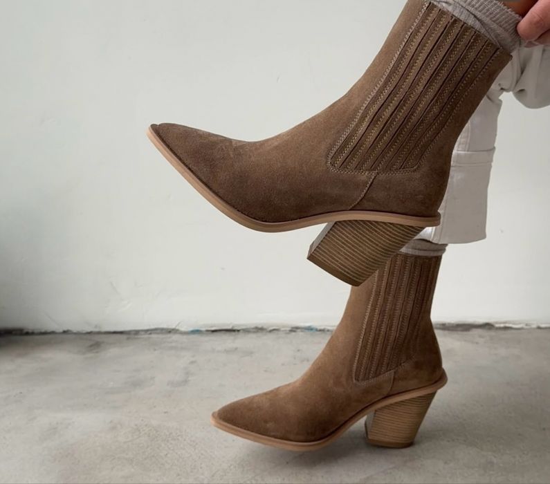 Козаки - ботильйони натуральна замша