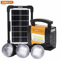 Фонарь ручной+зарядная станция+солнечная панель и 3 лампы YoboLife 367