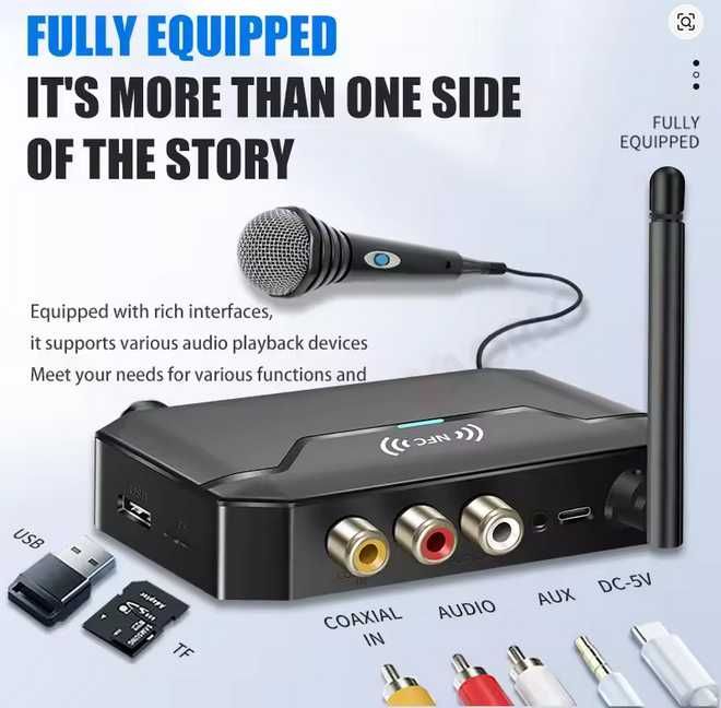 T300 2-in-1 Audio Adapter Bluetooth 5.3 RX/TX with Remote Control
