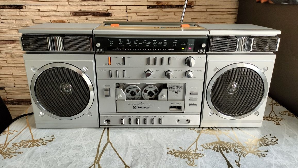 Radiomagnetofon GOLDSTAR TSR-900, po przeglądzie, VINTAGE 83'