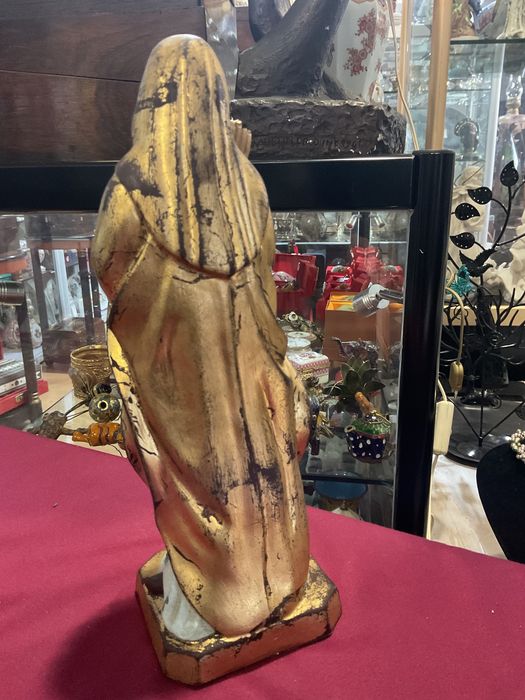 Escultura religiosa peça vintage altura 29 cm