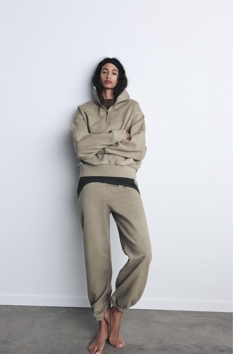 Жіночий костюм (світшот, кофта, штани, джогери) zara, розмір S