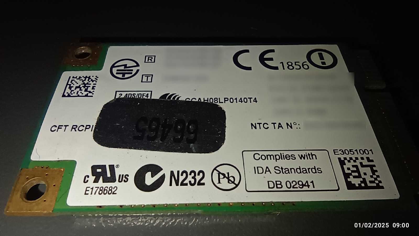 Karta sieciowa Intel WiFI Link 5100 SPS dla HP
