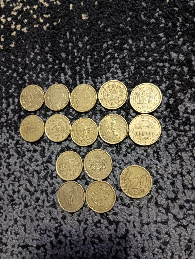 14 moedas de 20 sentimos