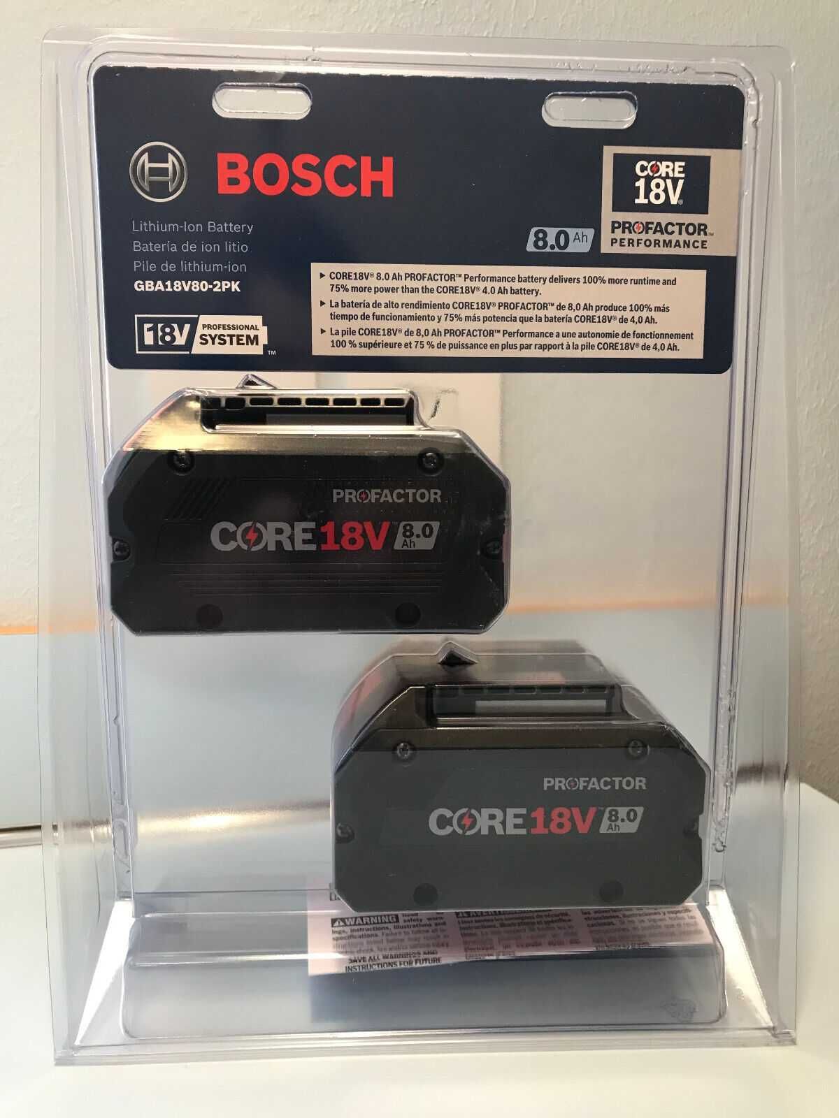 Акция! Аккумулятор 18В Li 8.0 Ач CORE18V Bosch GBA18V80