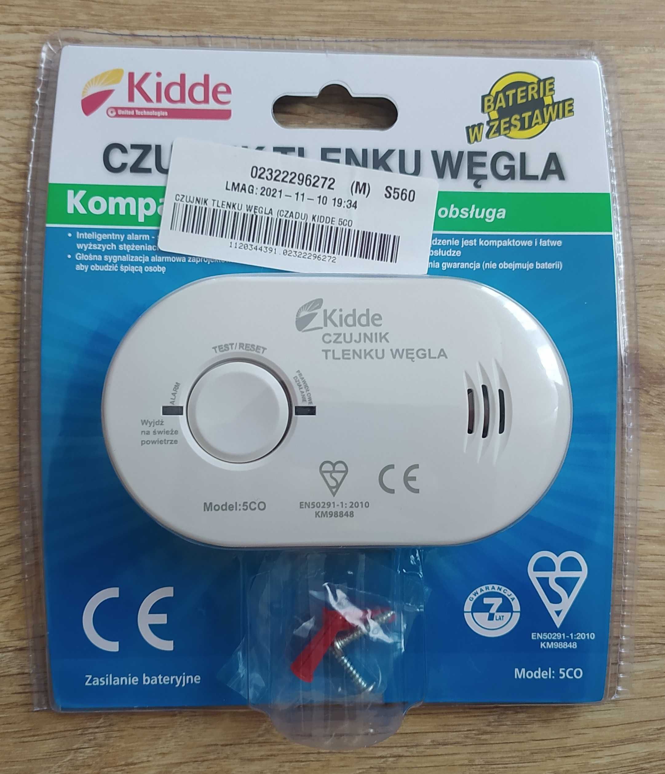 Czujnik Tlenku Węgla KIDDE 5CO