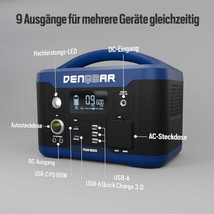 Продам зарядную станцию | 600 Ватт/626Wh | DENQBAR NQB 600 | Германия!