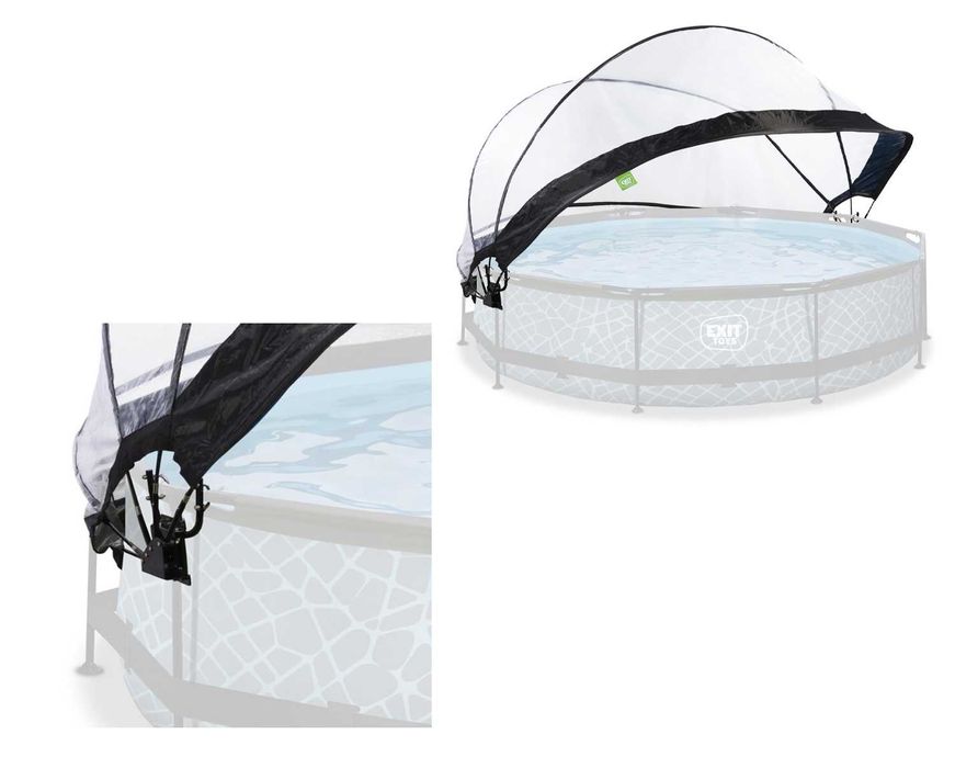 Składany dach kopuła do okrągłego basenu basen Exit 427 cm