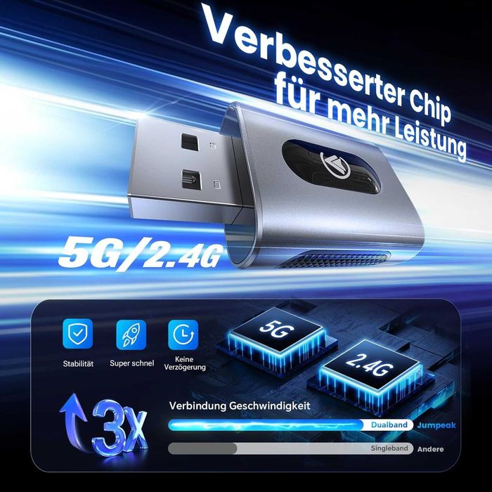 Adapter samochodowy Carplay Android iOS bezprzewodowy, plug and play