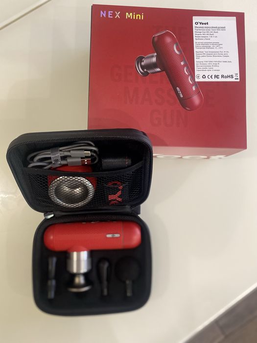 Перкусійний ручний масажер для тіла Oyeet NEX mini MG-M1 (Red)