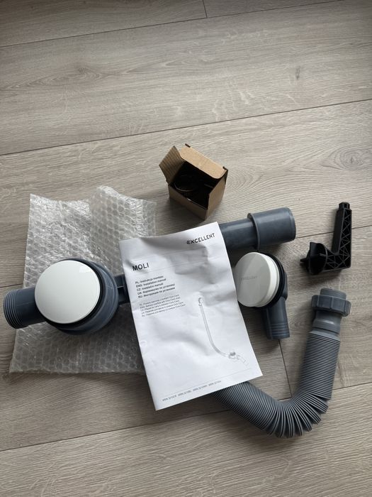 EXCELLENT MOLI syfon wannowy z przelewem klik-klak biały ARIN.3210WH