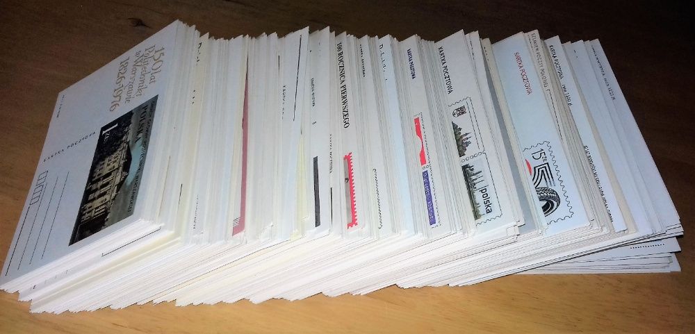 Kolekcjonerskie karty pocztowe, całostki