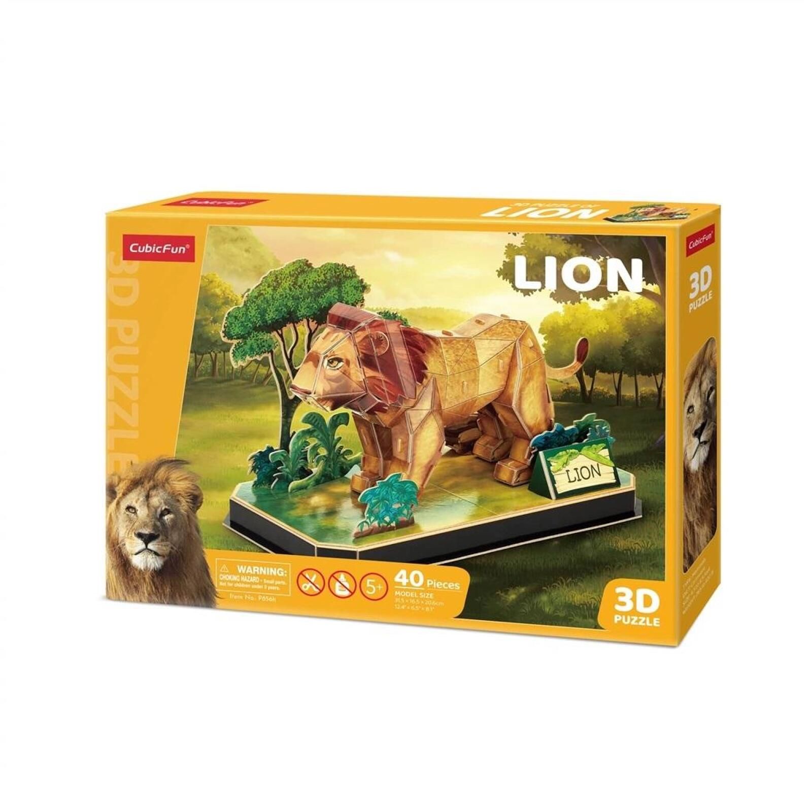 Puzzle 3D Zwierzęta Lew karton,221x304 mm