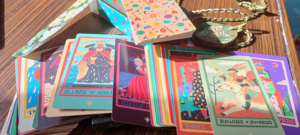 Rainbow tarot  piękny kolorowy karty tarota magia wróżka wróżby