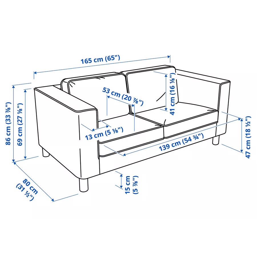 Sofa Ikea 2 lugares - beje