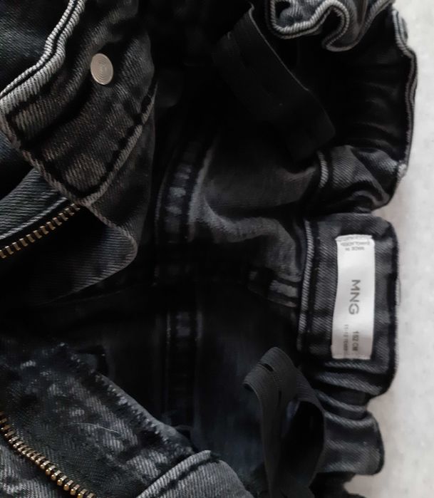 Джинсы MNG темносерые на девочку 10-11 лет