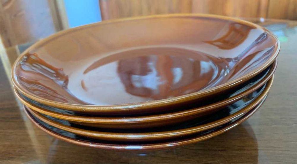 talerze głębokie obiadowe, porcelit PRUSZKÓW, vintage PRL - SUPER