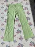 Zielone szereze spodnie w stylu bootcut S 36 vintage y2k