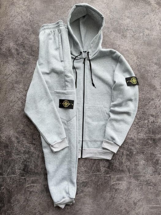 Спортивний костюм STONE ISLAND зима сірий