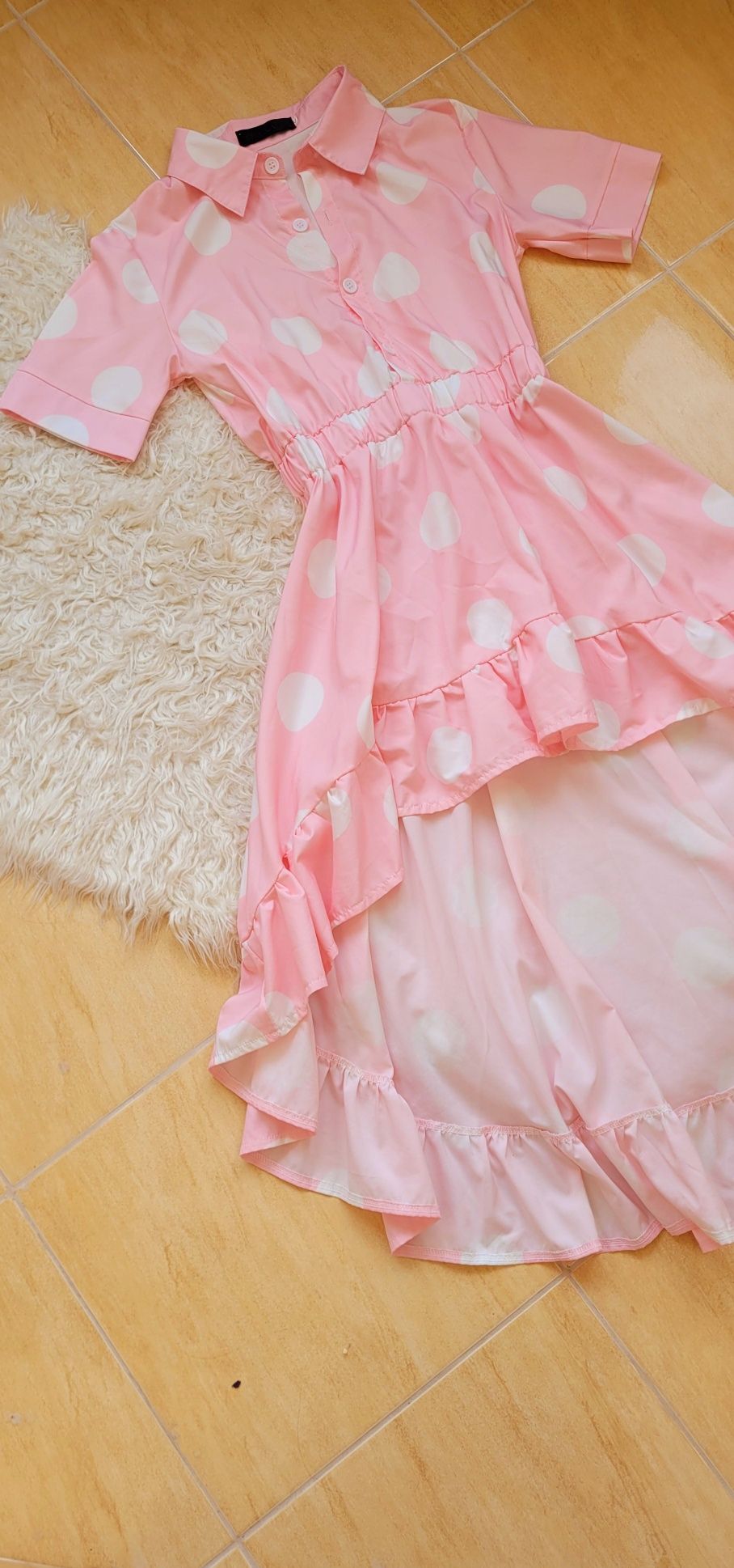 плаття сукня рожева барбі  вечірнє синє пишна легка в горошок на літо