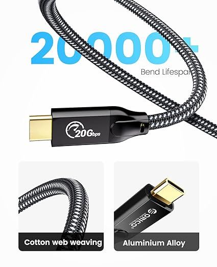 orico kabel do transmisji danych usb c 20 gb/s