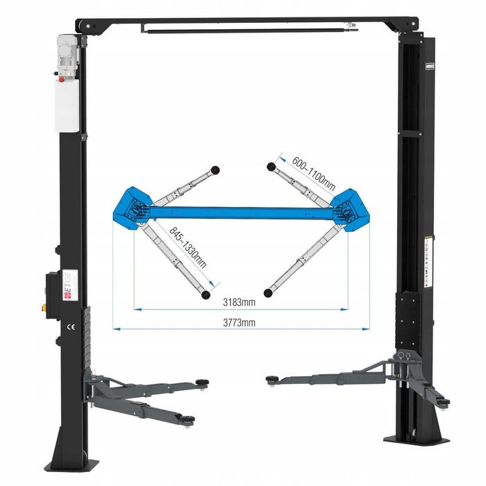 Podnośnik Dwukolumnowy Automat 4T ASYMETRYCZNE KOLUMNY Dostawa Cała PL