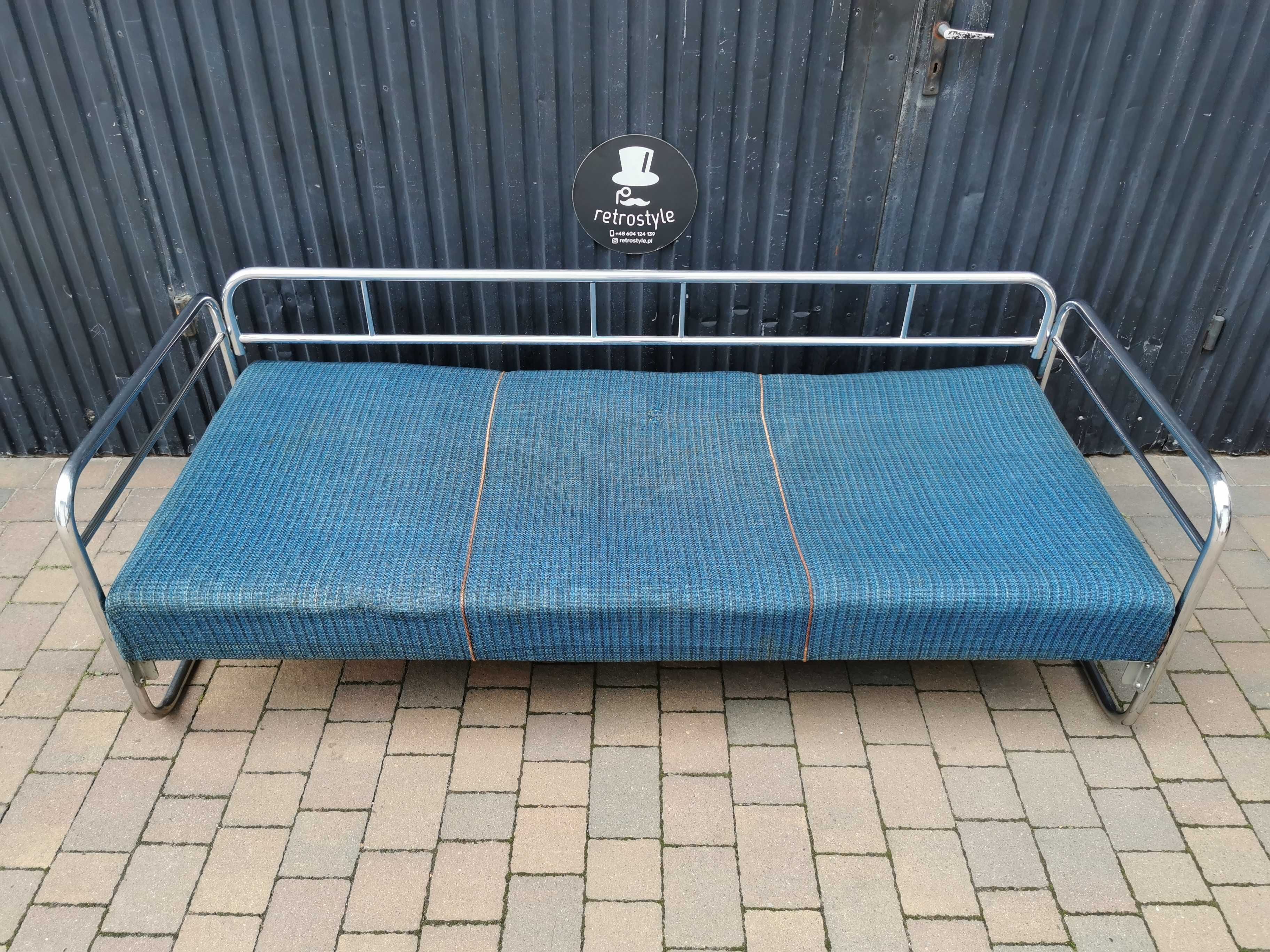 Sofa chrom proj. Robert Slezak/ KOVONA Czechosłowacja '30, Bauhaus